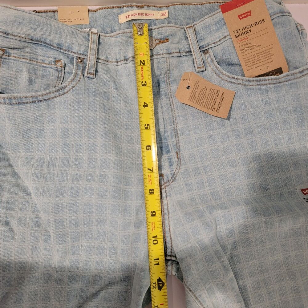 Levi's 721 Jeans Women's Size 14 Medium 32X30 High-Rise Skinny Slim Denim New - Picture 8 of 10